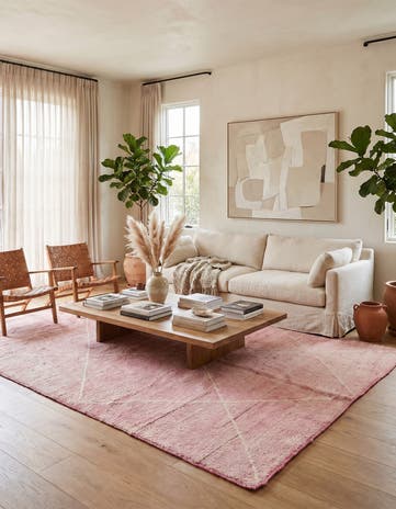 5' 6 x 8' Hand Knotted Moroccan Wool Rug