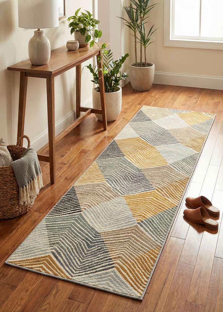 2' x 6' Easy-Clean Modern Indoor / Outdoor Runner Rug