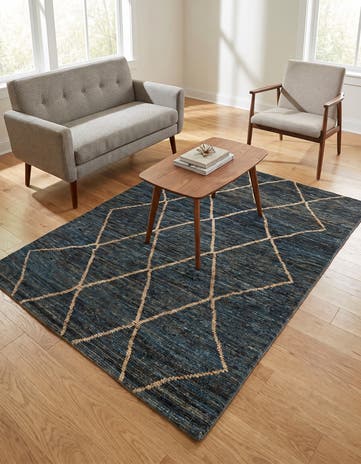 4' 10 x 5' 11 Hand Knotted Moroccan Wool Rug