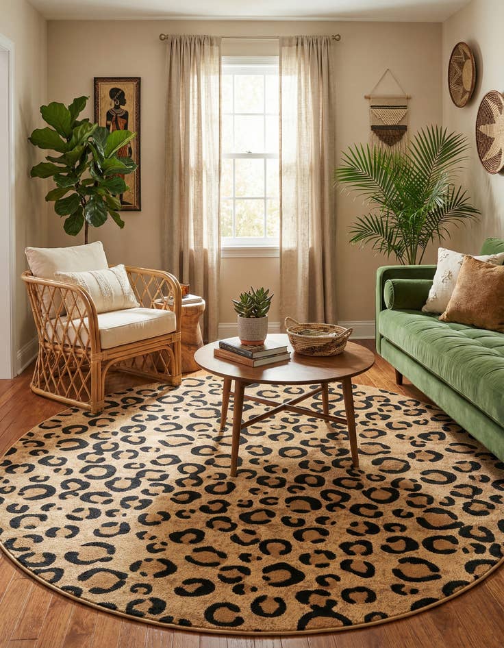 Detail image of 7' 10 x 7' 10 Safari Round Rug