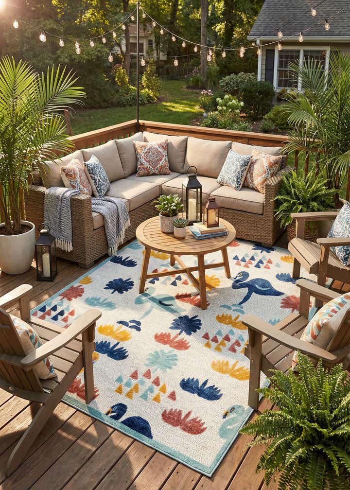 7' 10 x 10' Easy-Clean Belize Indoor / Outdoor Rug