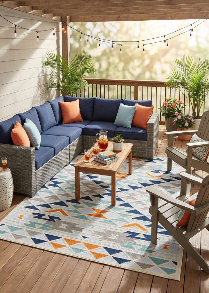 7' 10 x 10' Easy-Clean Aruba Indoor / Outdoor Rug