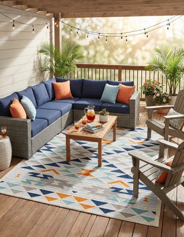 7' 10 x 10' Easy-Clean Aruba Indoor / Outdoor Rug