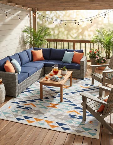 7' 10 x 10' Easy-Clean Aruba Indoor / Outdoor Rug