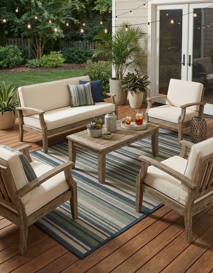 Detail image of 7' 10 x 10' Easy-Clean Baja Indoor / Outdoor Rug