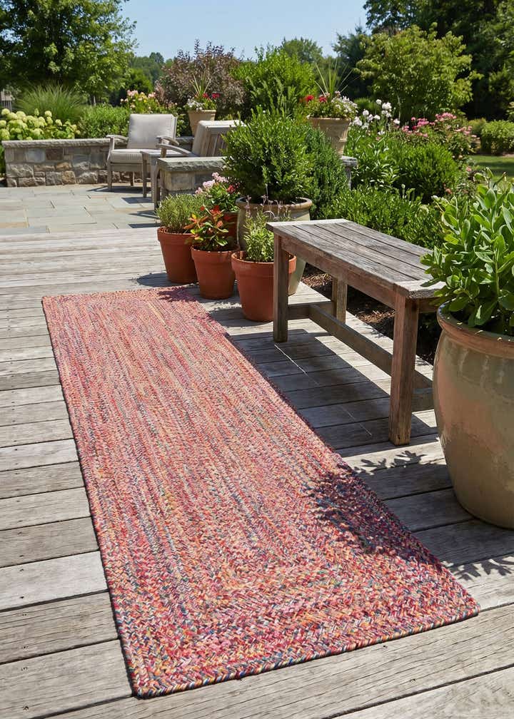2' 7 x 10' Easy-Clean Eco Verse Washable Indoor / Outdoor Runner Rug