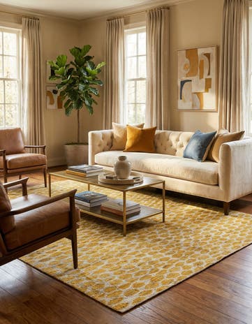 6' 1 x 9' Hand Knotted Darya Wool Rug