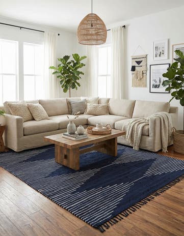 9' x 12' Hand Woven Chindi Cotton Rug
