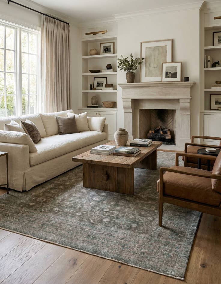 Detail image of 9' 1 x 13'  Hand Knotted Ultra Vintage Persian Wool Rug