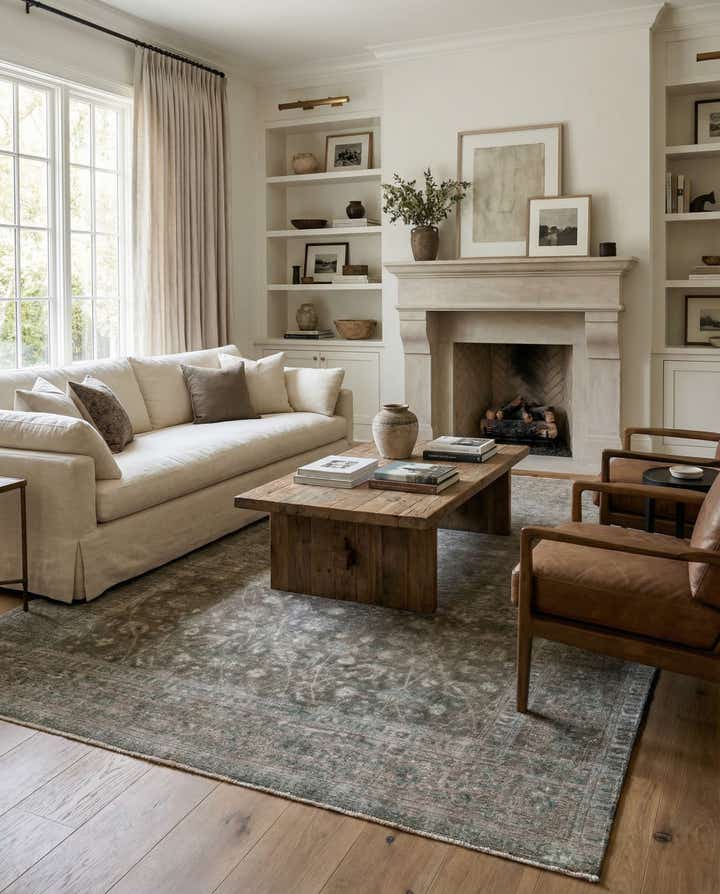 9' 1 x 13' Hand Knotted Ultra Vintage Persian Wool Rug