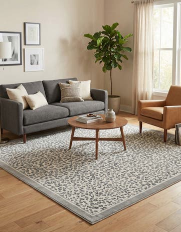 Gray Savannah Square Rug