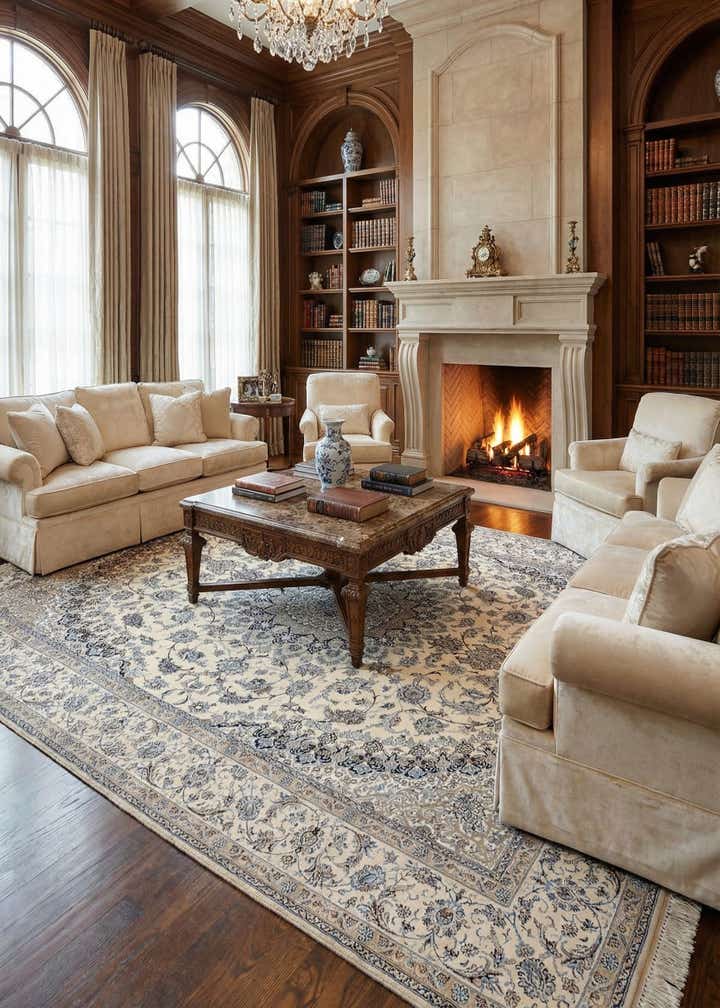 10' x 13' 4 Hand Knotted Nain Rug