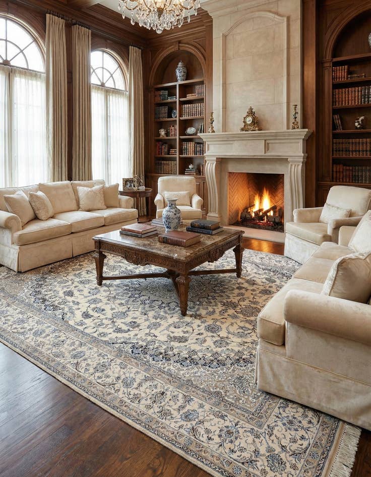 Detail image of 10' x 13' 4  Hand Knotted Nain Rug