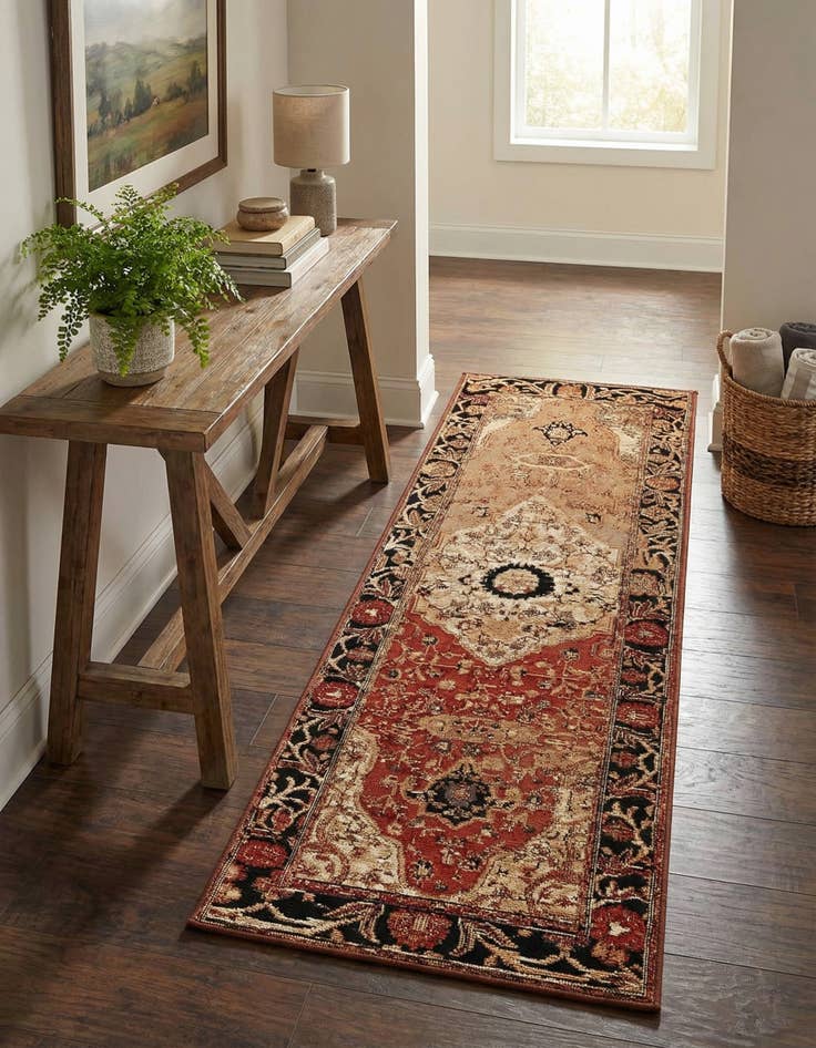 Detail image of 2' x 6'  Washable Traditional Indoor / Outdoor Runner Rug