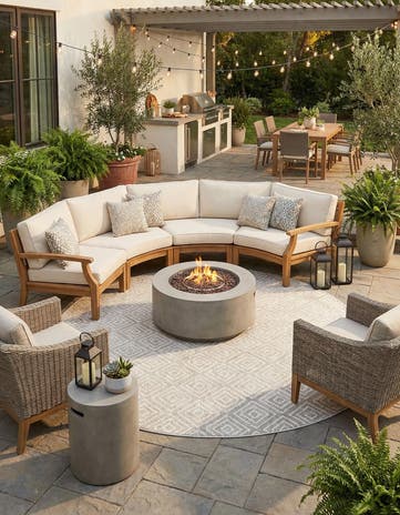 10' x 10' Easy-Clean Sabrina Soto Indoor / Outdoor Round Rug