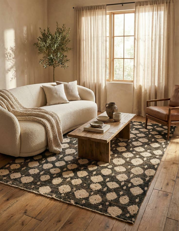 Detail image of 5' 4 x 8'  Hand Knotted Darya Wool Rug