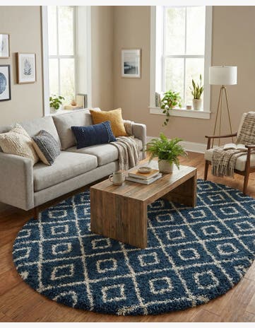 7' 10 x 10' Trellis Shag Oval Rug