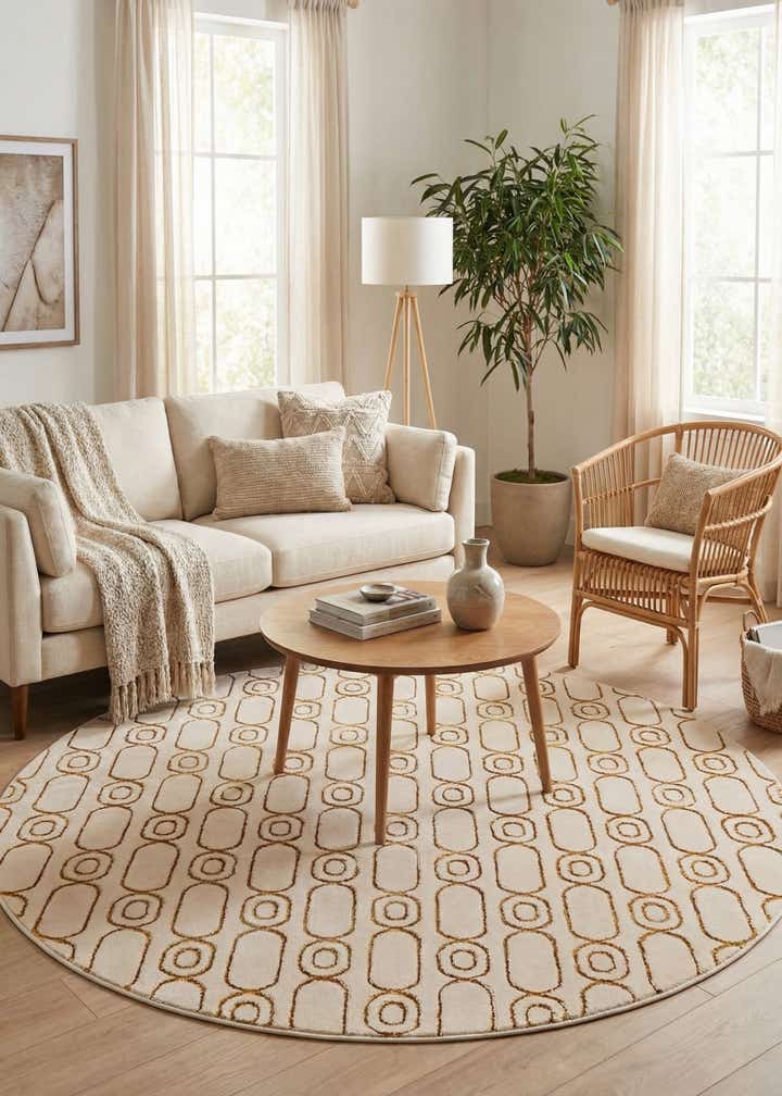 6' x 6' Vogue Geo Round Rug