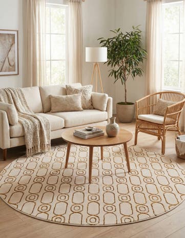 6' x 6' Vogue Geo Round Rug