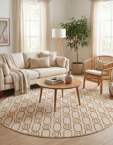 6' x 6' Vogue Geo Round Rug