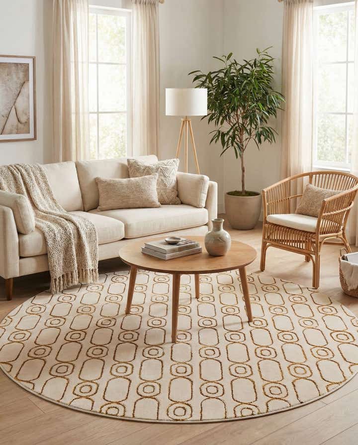 6' x 6' Vogue Geo Round Rug