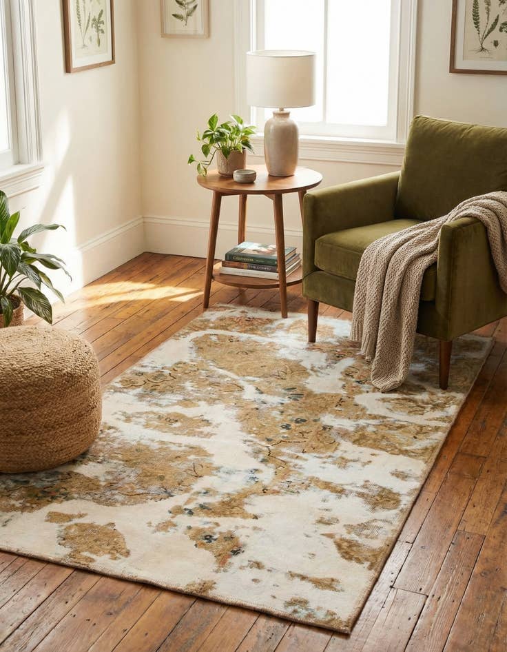 Detail image of 3' x 5' 8  Hand Knotted Ultra Vintage Persian Wool Rug