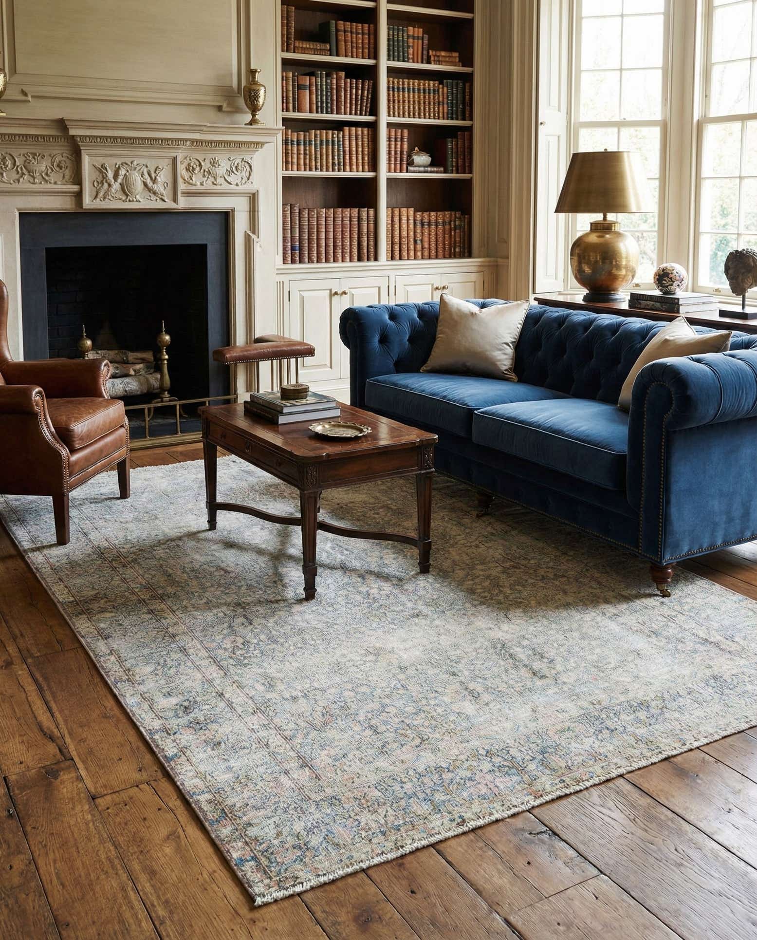 4' 10 x 7' 10 Vintage Royal Wool Rug