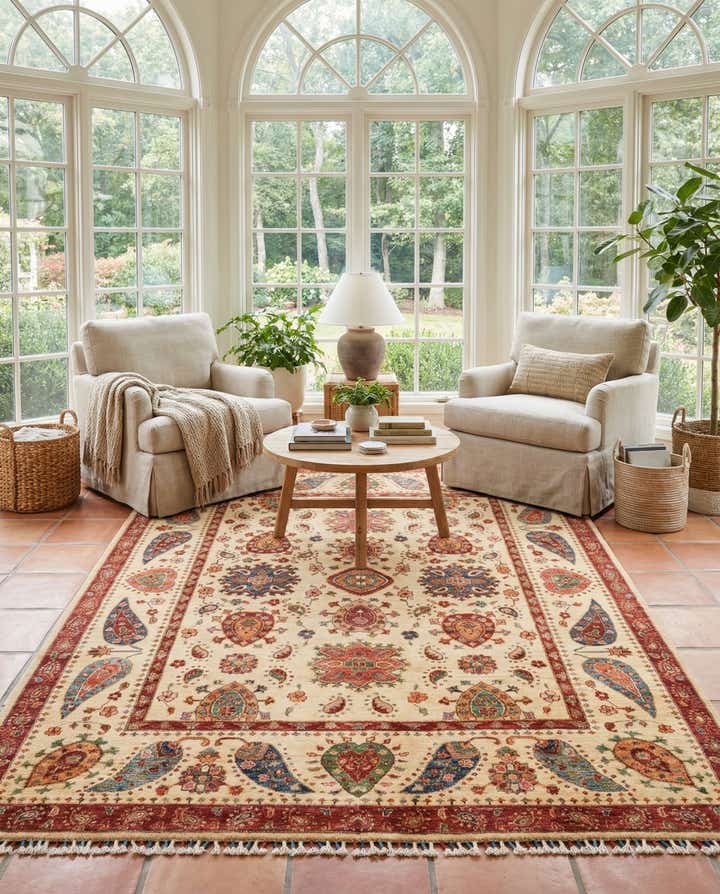 5' 9 x 8' 2 Hand Knotted Ariana Ziegler Rug