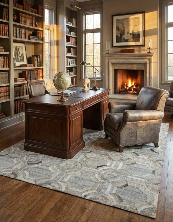 Detail image of  5' 2 x 7' 9 Cowhide - Patchwork Rug