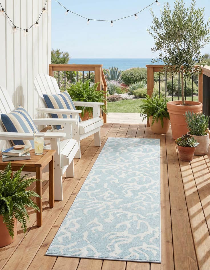 Detail image of 2' 7 x 10' Easy-Clean Sabrina Soto Indoor / Outdoor Runner Rug