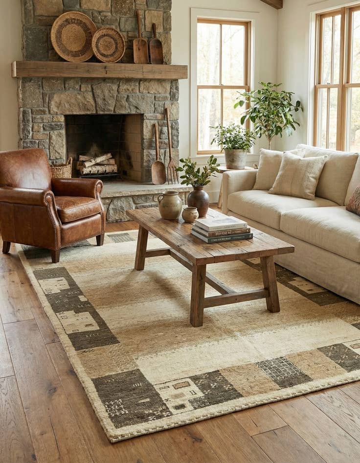 Detail image of 4' x 6' 3  Hand Knotted Kashkuli Gabbeh Wool Rug