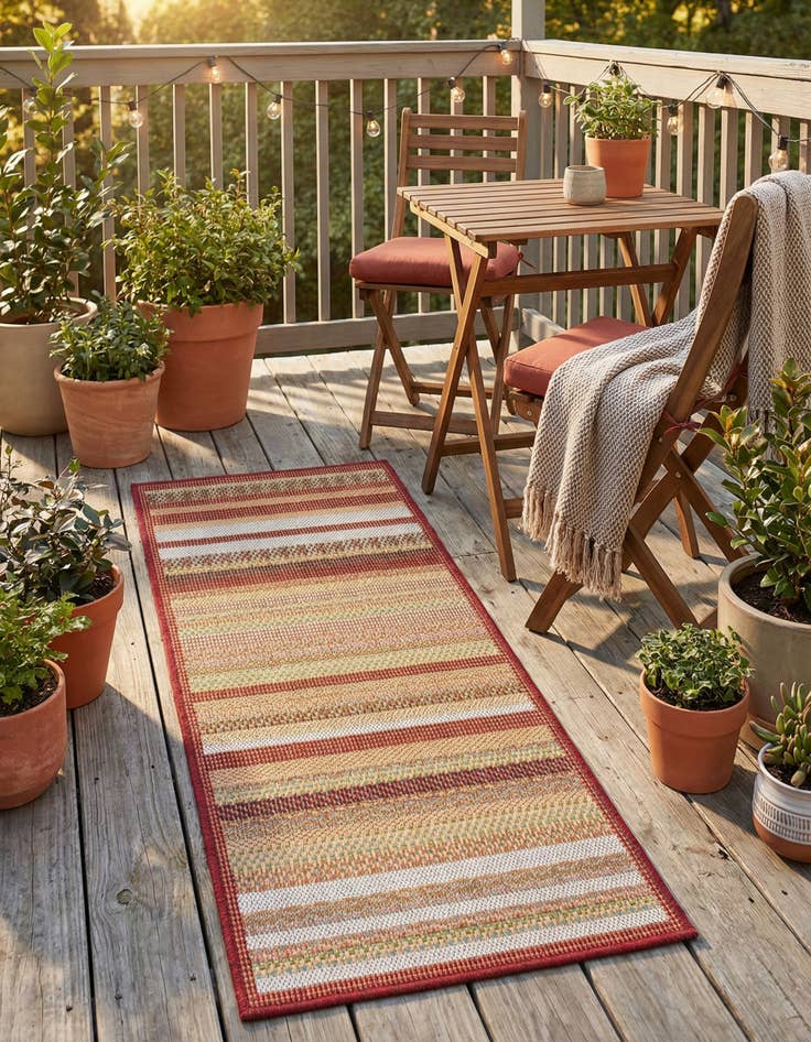 Detail image of 2' x 4'  Washable Baja Indoor / Outdoor Runner Rug