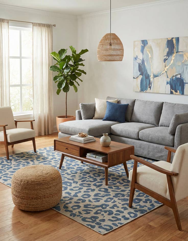 Detail image of 7' 10 x 10'  Washable Safari Indoor / Outdoor Rug