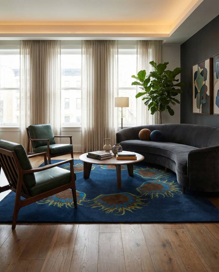 Detail image of 7' 6 x 7' 7 Luna Square Rug