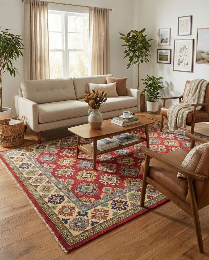 5' 8 x 7' 10 Hand Knotted Kazak Rug