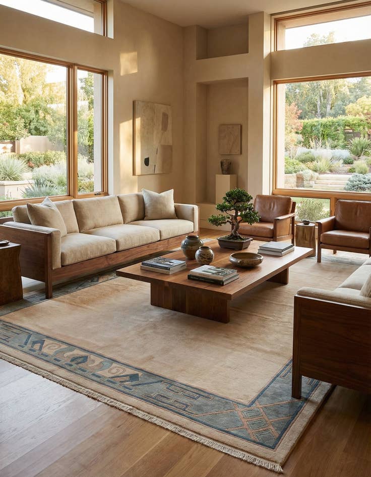 Detail image of  9' 10 x 13' 2  Hand Knotted Tibet Wool Rug