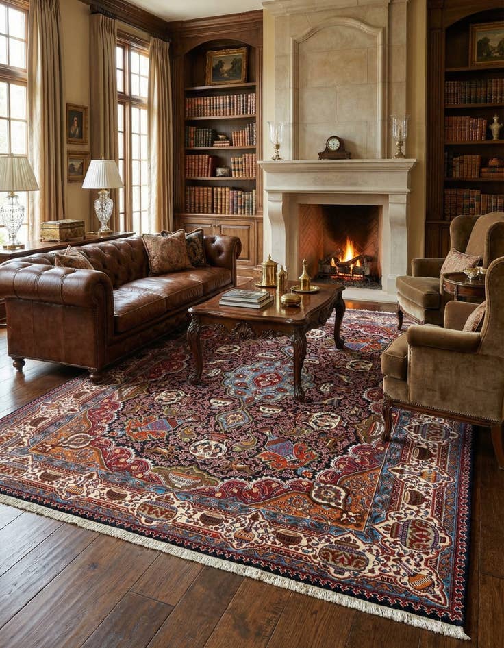 Detail image of 9' 8 x 12' 4 Kashmar Wool Rug