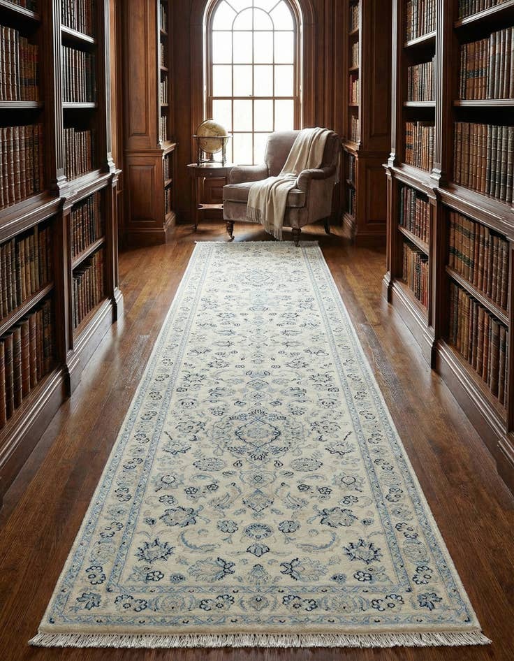 Detail image of 2' 11 x 12' 11 Nain Wool Runner Rug
