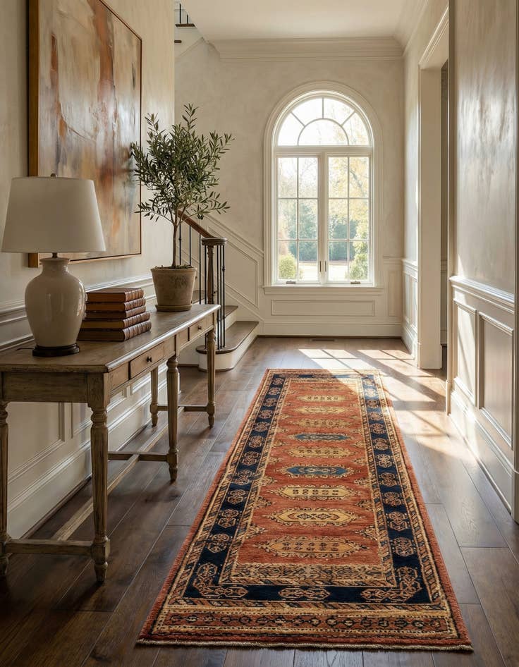 Detail image of 2' 8 x 9' 11 Luribaft Wool Runner Rug