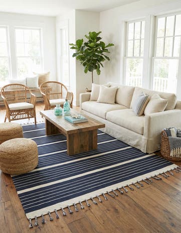 10' x 14' 1 Hand Woven Chindi Cotton Rug