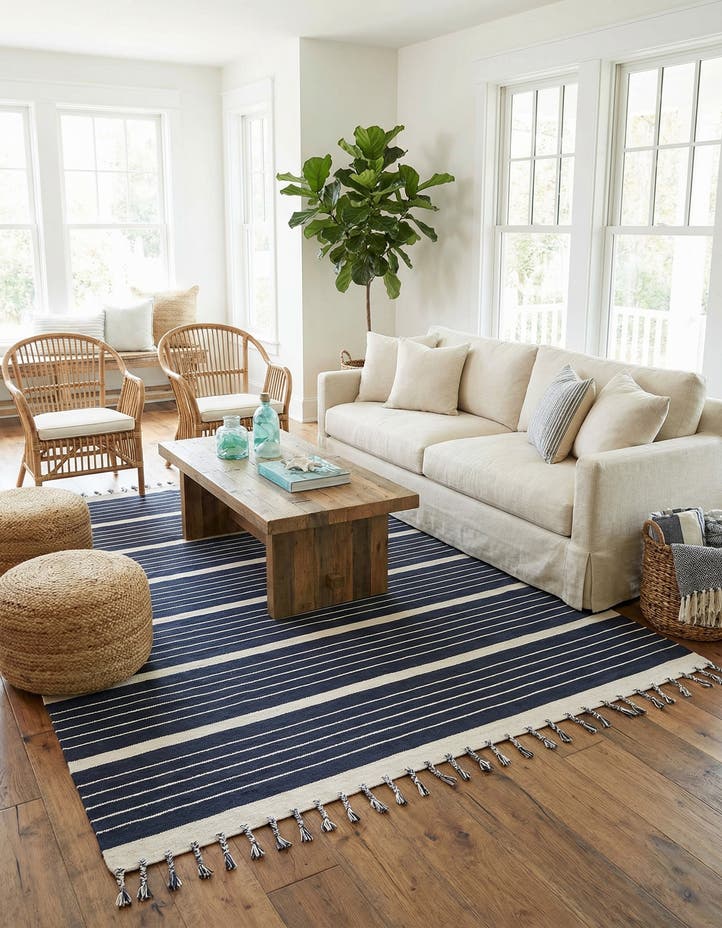 10' x 14' 1 Hand Woven Chindi Cotton Rug