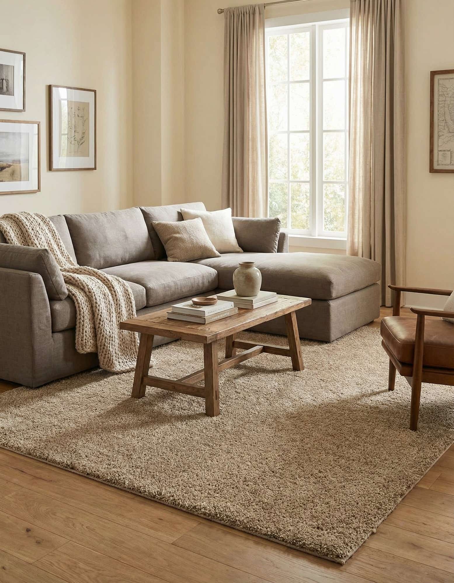 9' 10 x 13' Soft Solid Shag Rug