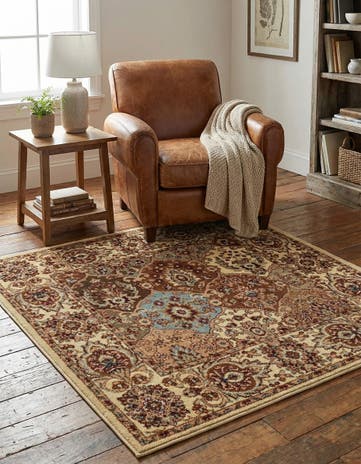 Cream Aditi Square Rug