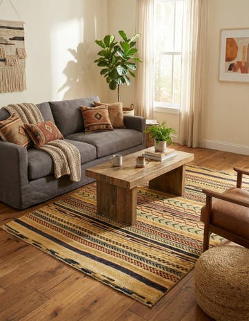 4' x 6' Hand Knotted Modern Ziegler Rug