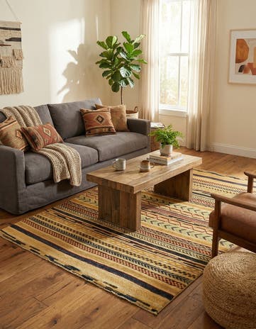4' x 6' Hand Knotted Modern Ziegler Rug