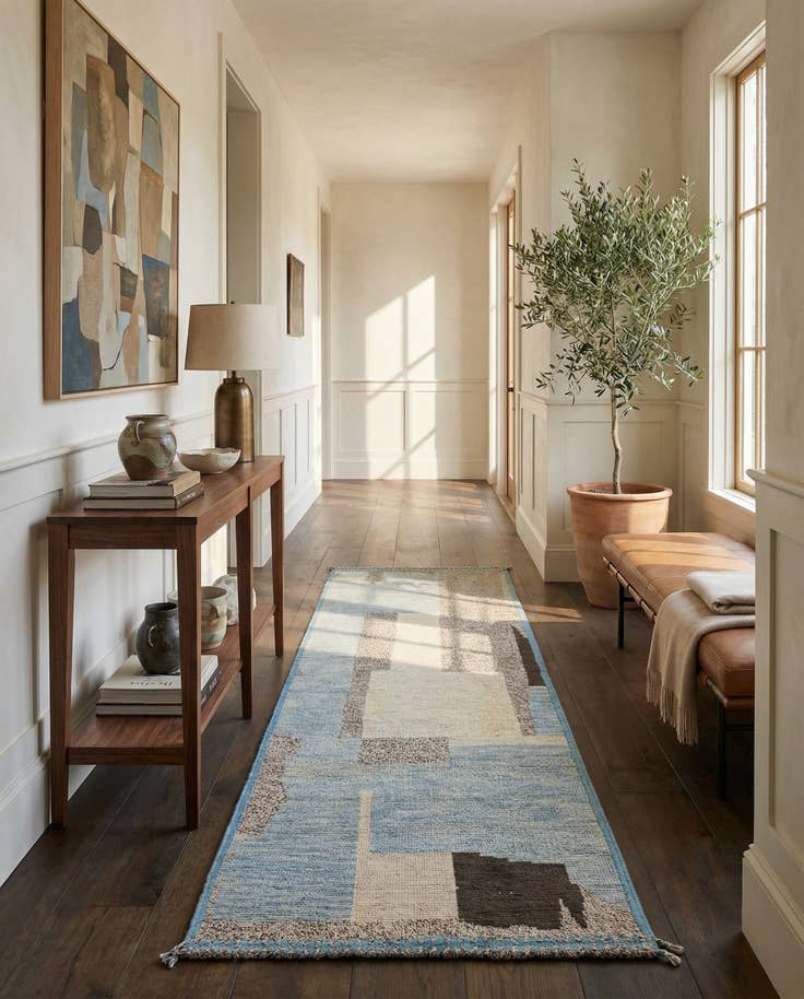 Detail image of 3' 3 x 10' 3 Hand Knotted Beni Marok Rug