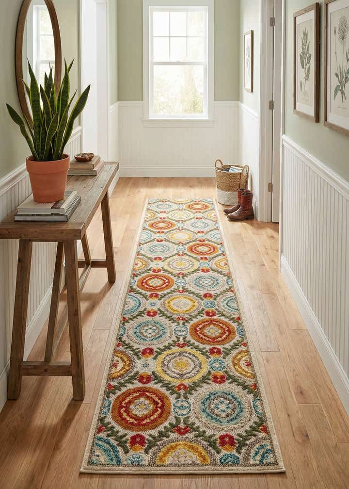 2' 7 x 12' Easy-Clean Casablanca Indoor / Outdoor Runner Rug