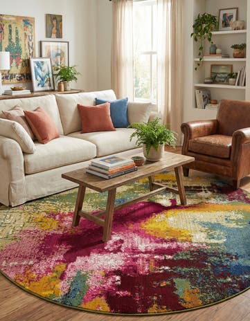 8' x 8' Washable Hyacinth Round Rug