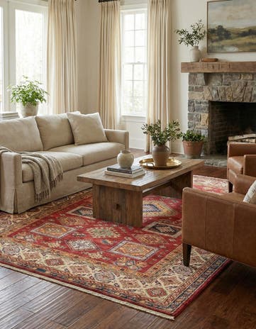5' 10 x 7' 10 Hand Knotted Kazak Oriental Rug
