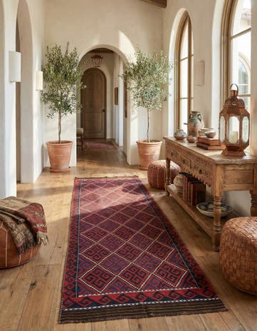 6' 5 x 12' Hand Woven Kilim Fars Wool Runner Rug